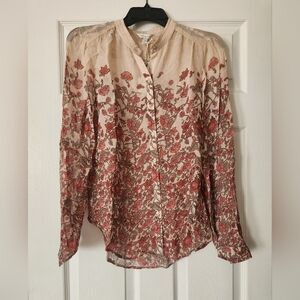 Floral Red and Cream Skirt